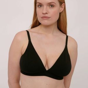 organic basics size large cotton triangle bra